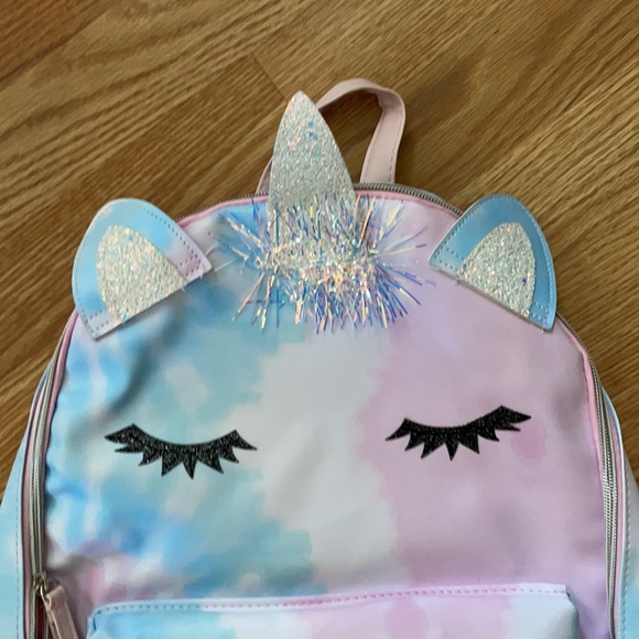 Girl Tie-Dye Unicorn Backpack With Hair Accessories - Picture 5 of 6
